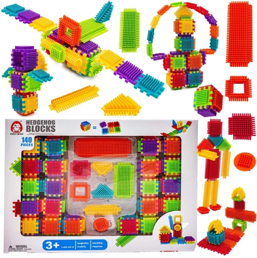 Cuburi de construcție „arici” – 140 piese