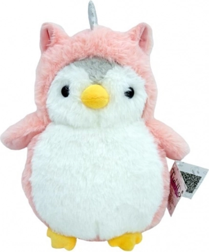 Mascota pinguin Romek roz 20 cm