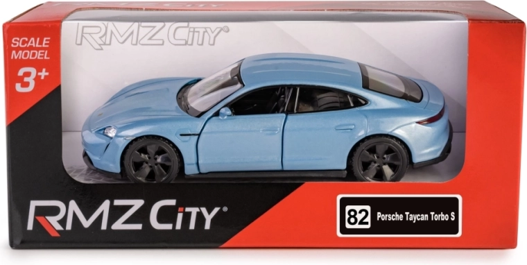 Model metalic de mașină PORSCHE Taycan Turbo S 2020 cu mecanism pull-back – albastru (1:40)
