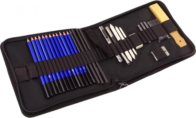 Set de desen artistic cu creioane și accesorii 32 bucăți