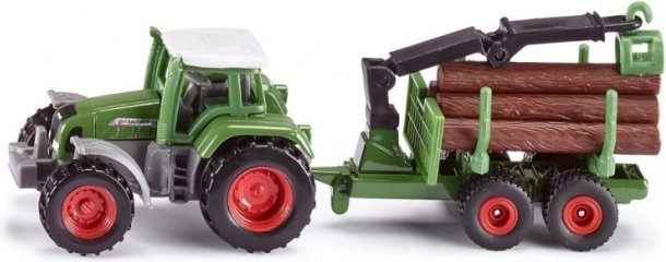 Siku Farmer tractor cu remorcă forestieră – model metalic