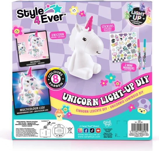 Style4Ever unicorn luminos – set creativ