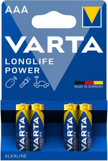Varta Longlife Power baterii alcaline AAA, 4 buc.