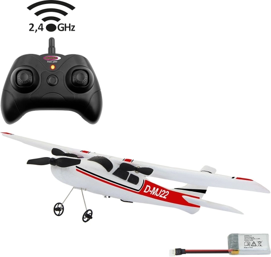 Avion RC JAMARA Cessna 182 cu giroscop și telecomandă de 2,4 GHz