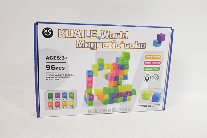 Cuburi de construcție magnetice 96 buc.