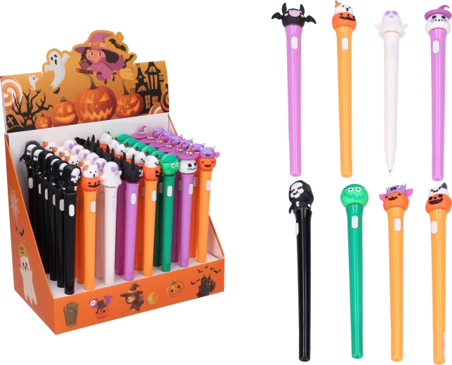 Stilou cu gel cu decorațiune de Halloween cu lumină - 1 bucată