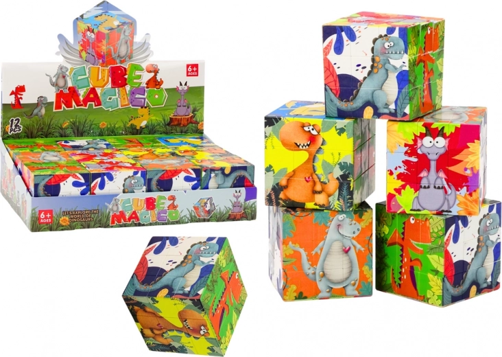 Cub magic Puzzle educativ Dinozauri Joc puzzle logic