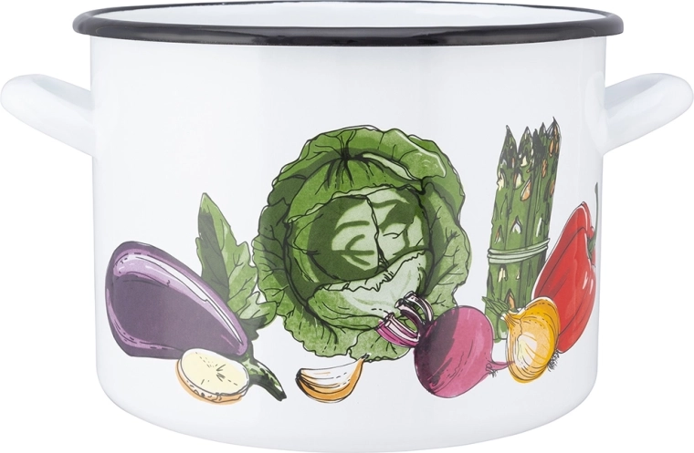 Oală emailată pentru legume 7,5 l cu capac