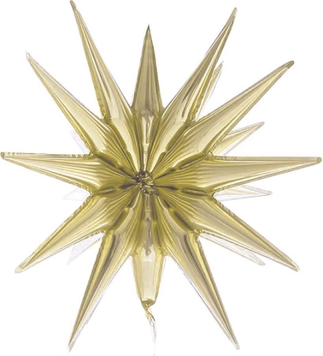 Balon din folie în formă de stea 3D, șampanie, 50 cm