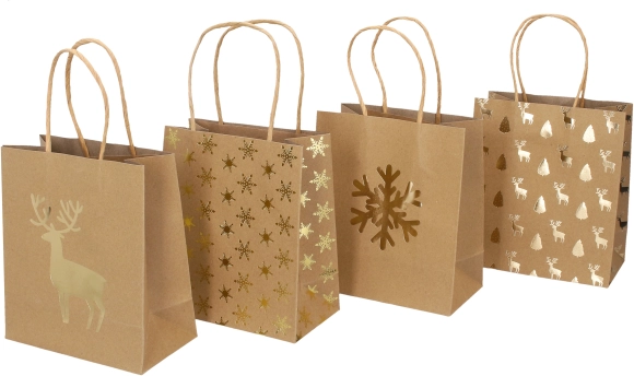 Pungă cadou de Crăciun XS 15x17x8 cm