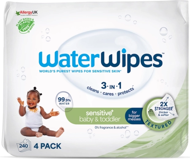 WaterWipes Baby & Toddler 3v1 șervețele umede 240 buc. - 4 buc.
