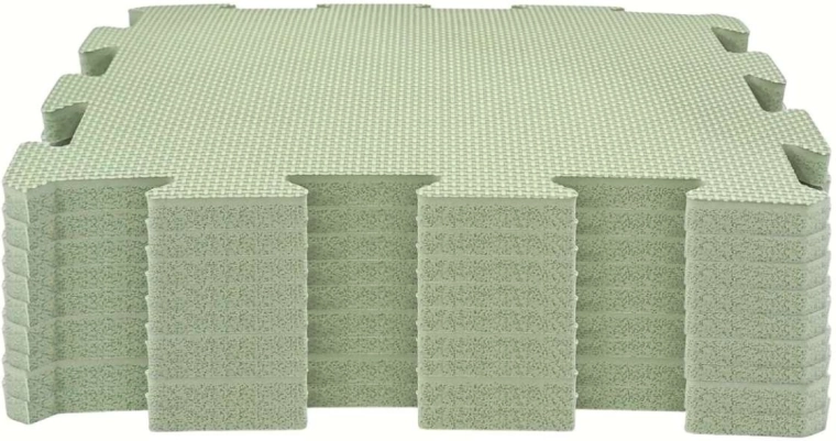 NIDO NIDO covoraș de joacă din spumă tip puzzle, 9 piese, sage green