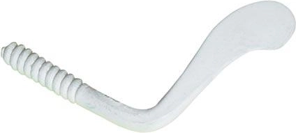 Cârlig pivotant din oțel 50 mm, alb (20 buc.)