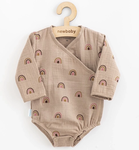 Body pentru bebeluși din muselină, cu închidere laterală New Baby Rainbow 86 (12–18 luni)