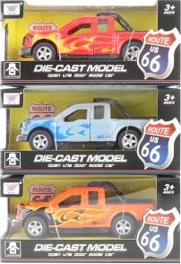 Jeep metalic cu mecanism de recul și uși care se deschid