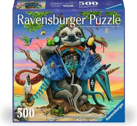 Puzzle pătrat Ravensburger Afterglow 500 piese