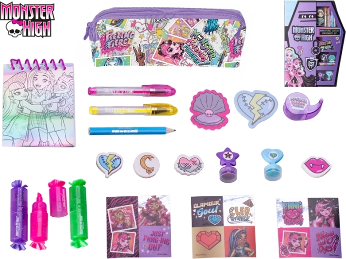 Monster High penar pentru rechizite cu autocolante