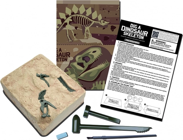 Schelet de dinozaur Triceratops – set de excavare 4M
