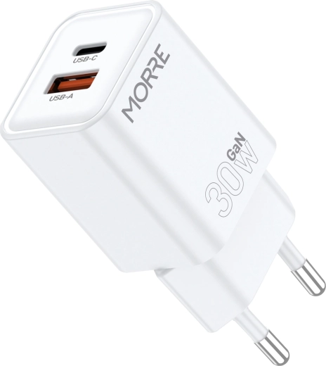 Adaptor de încărcare GaN de 30 W cu USB-C și USB-A