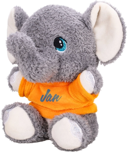 Elefant de pluș 17 cm cu tricou