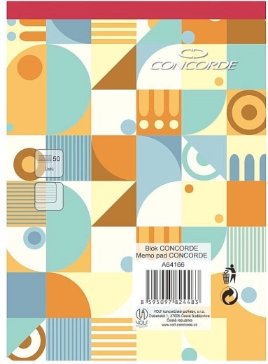 Caiet de notițe CONCORDE A6 dictando 8 mm, 50 foi