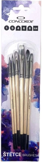 Set de pensule din nailon CONCORDE, 6 buc.