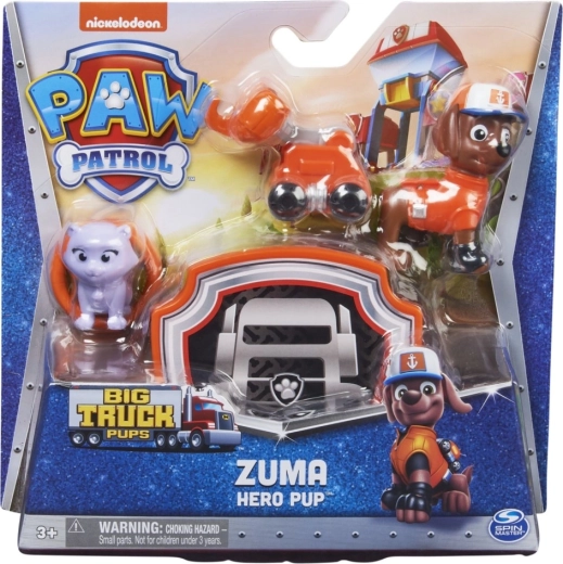 Spin Master Patrula Cățelușilor Big Truck Pups Zuma – set de 2 figurine cu accesorii