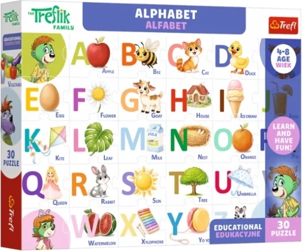 Puzzle educativ cu alfabet – 30 de piese