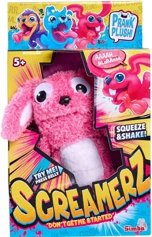 Jucărie de pluș ScreamerZ iepure roz 30 cm