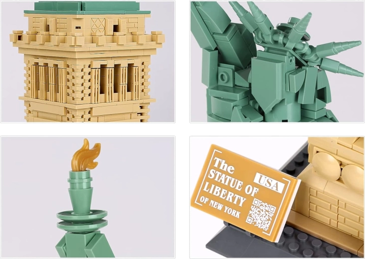 Set de construcție clădire Statuia Libertății, 1409 piese