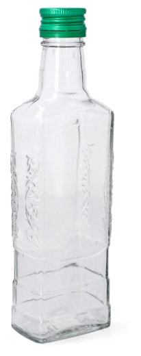 Sticlă Moscva 250 ml cu capac cu filet FI 28 (12 buc.)