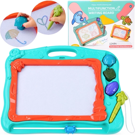 Tablă magnetică de desen Lumea subacvatică cu ștampile și stylus