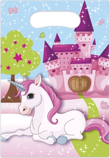 Punguțe pentru cadouri Unicorn pentru petrecere - 6 buc.