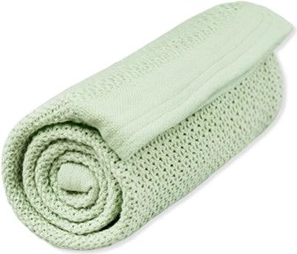 Vinter & Bloom pătură Soft grid organic tender green