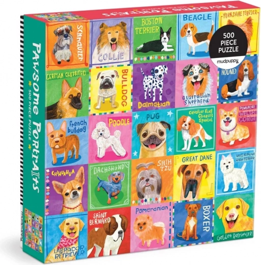 Puzzle Mudpuppy Portrete de câini 500 piese