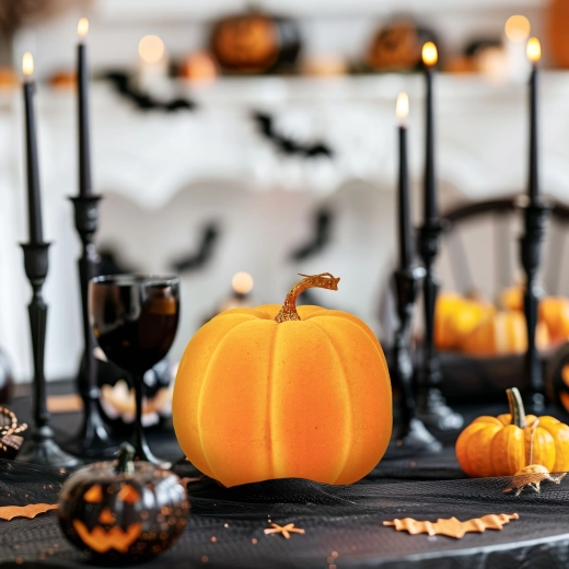 Decorațiune de Halloween dovleac portocaliu 16,5 cm