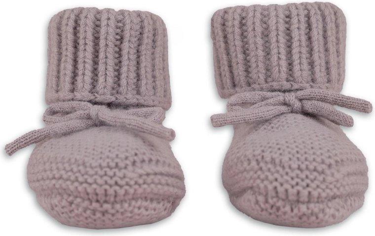 Papuci Lodger din lână merino rose (6–12 luni)