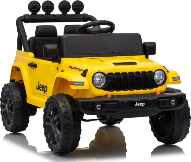 Mașinuță electrică Jeep Rubicon 24 V galbenă