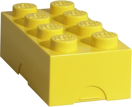 cutie LEGO pentru gustare 100 × 200 × 75 mm – galbenă