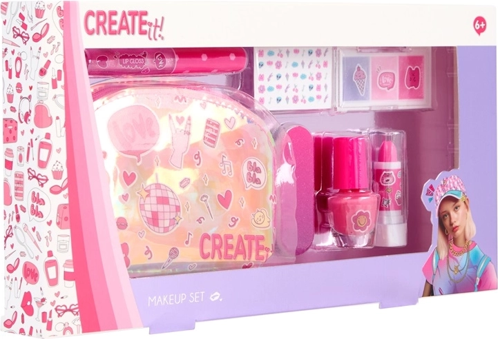 Create It! Set de machiaj pentru copii cu geantă cosmetică