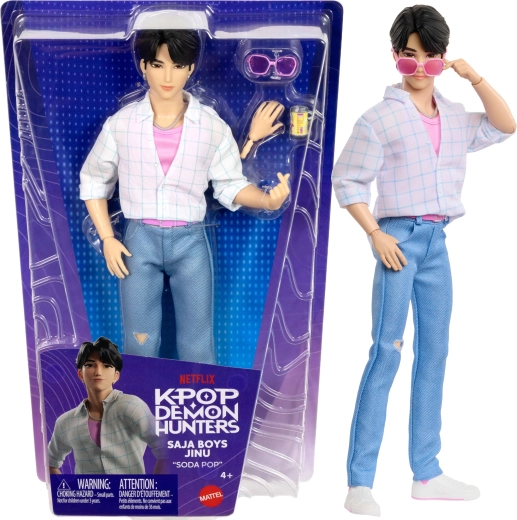 Mattel KPop Demon Hunters Saja Boys Jinu „Soda Pop” păpușă fashion 30 cm