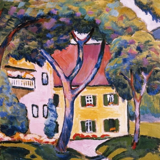 puzzle pătrat Q Art: Casa lui Staudacher din Tegernsee – 66 piese