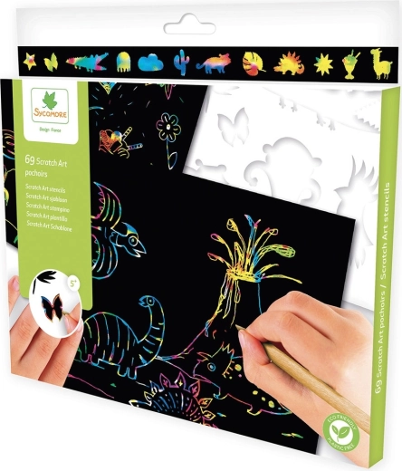 Scratch Art – răzuire după șablon - 1 bucată