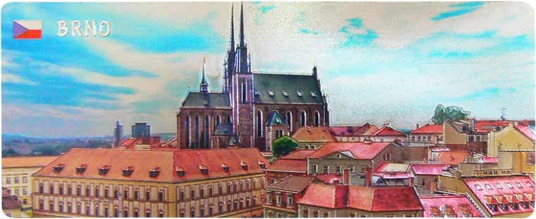 Magnet Brno – magnet educativ pentru copii pentru frigider 6 × 8 cm