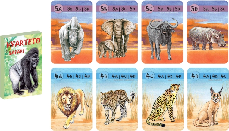 Cărți de joc Safari Kvarteto