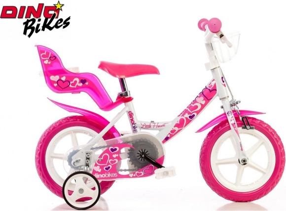 Dino Bikes Bicicletă pentru copii albă 12" 2017