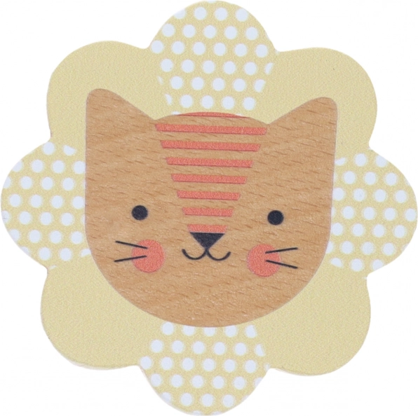 Petit Collage zornăitoare din lemn leuț