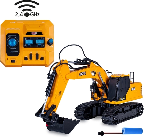 Excavator pe șenile RC JCB 1:26 cu set de demolare