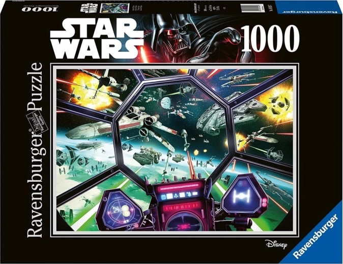 Puzzle Ravensburger STAR WARS: cockpitul TIE Fighter 1000 piese