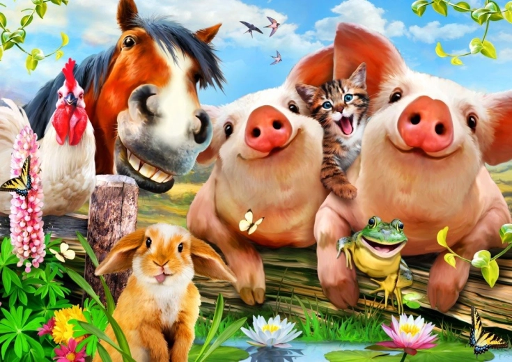 Puzzle Animale de companie drăguțe 500 piese BLUEBIRD